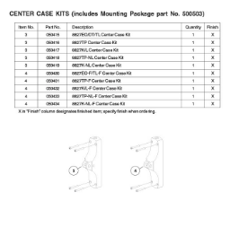 CENTER CASE KITS (includes Mounting Package part No. 500503)